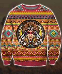 Native American Owl Ugly Christmas Sweater