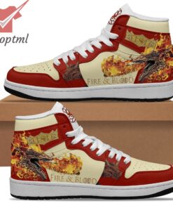 Fire & Blood Air Jordan High Top Shoes