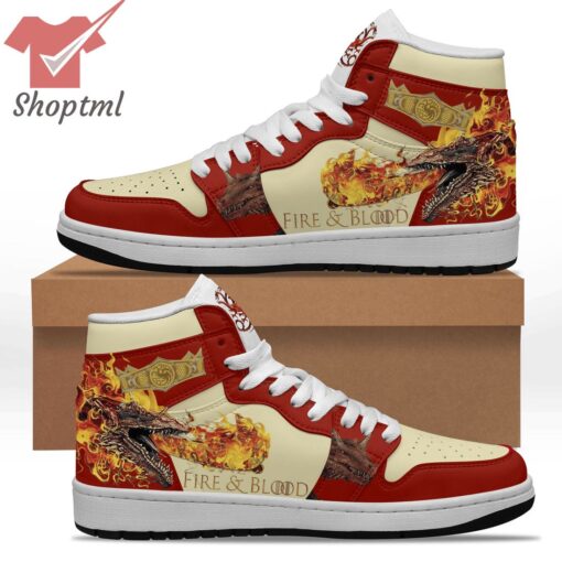 Fire & Blood Air Jordan High Top Shoes