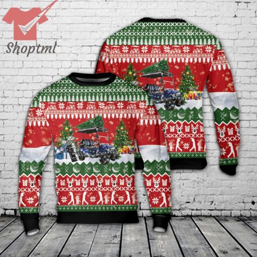 Golf Cart Christmas Ugly Sweater