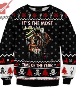 It’s The Most Wpnderfull Halloween Horror Ugly Christmas Sweater