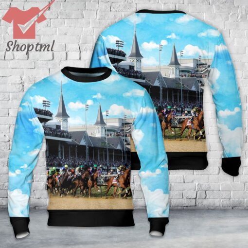 Kentucky Derby Horse Racing Christmas Ugly Sweater