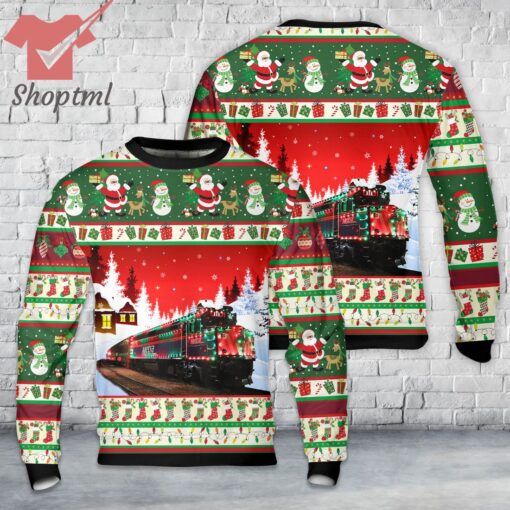 Metra Rock Island Christmas Train Christmas Ugly Sweater