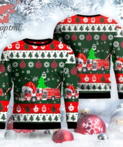 Pittsford New York Pittsford Fire District Christmas Ugly Sweater