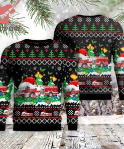 Raleigh North Carolina Wake County Fire Services Christmas Ugly Sweater