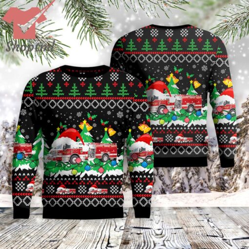 Raleigh North Carolina Wake County Fire Services Christmas Ugly Sweater