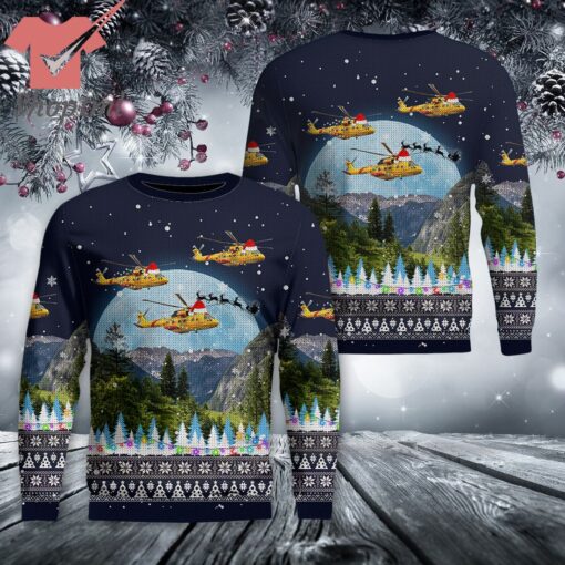 RCAF 103 Search and Rescue Squadron EHI CH-149 Cormorant Christmas Ugly Sweater