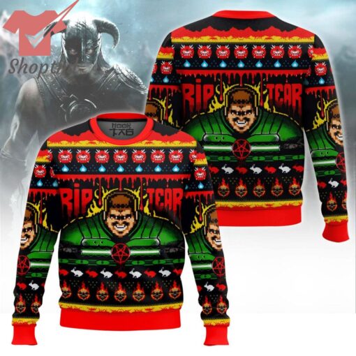 Rip And Tear Doom Ugly Christmas Sweater