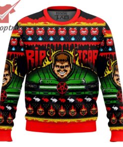 rip and tear doom ugly christmas sweater 2 6sXF2