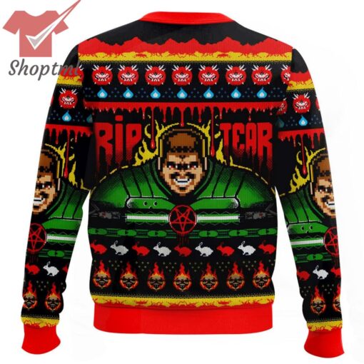 Rip And Tear Doom Ugly Christmas Sweater