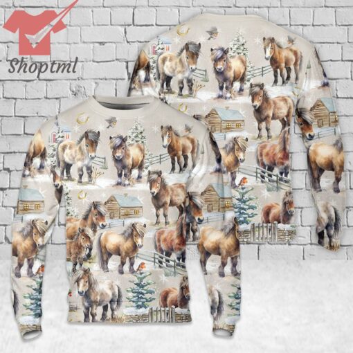 Shetland Pony Horse Christmas Ugly Sweater