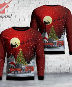 Sundre Alberta Sundre District Fire Department Christmas Ugly Sweater