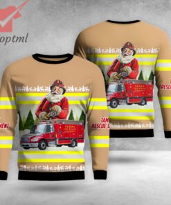 Tampa Florida Tampa Fire Rescue Department Christmas Ugly Sweater