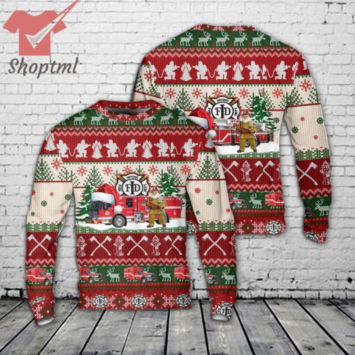 Texas Irving Fire Department Christmas Ugly Sweater