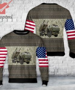 US Marine Corps High Mobility Artillery Rocket System M142 HIMARS Christmas Ugly Sweater