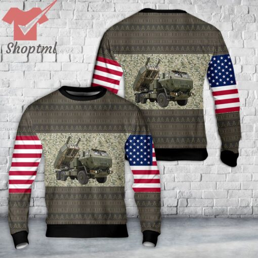 US Marine Corps High Mobility Artillery Rocket System M142 HIMARS Christmas Ugly Sweater