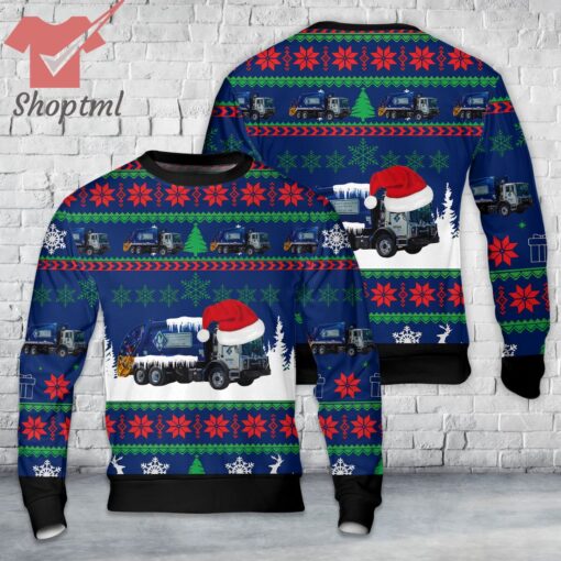 Waste Connections Canada Garbage Truck Christmas Ugly Sweater