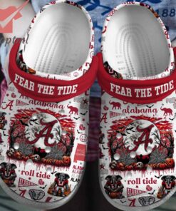 Alabama Crimson Tide Fear The Tide Crocs Clogs Shoes