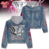 Alabama Crimson Tide They Not Like Us Roll Tide Hooded Denim Jacket