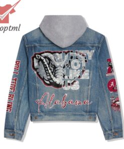 alabama crimson tide they not like us hooded denim jacket 3 VL0bv