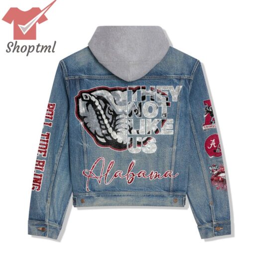 Alabama Crimson Tide They Not Like Us Hooded Denim Jacket