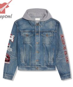 arkansas razorbacks they not like us hooded denim jacket 2 7iqIt