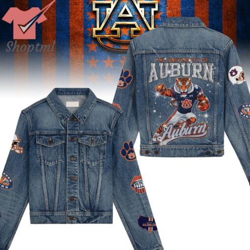 Auburn Tigers NCAA Hooded Denim Jacket