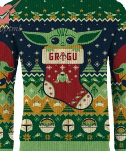 Away on A Razorcrest Baby Yoda Ugly Christmas Sweater