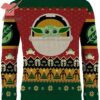 Away on A Razorcrest Baby Yoda Ugly Christmas Sweater