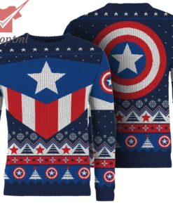 Captain America Red White And Blue Ugly Christmas Sweater