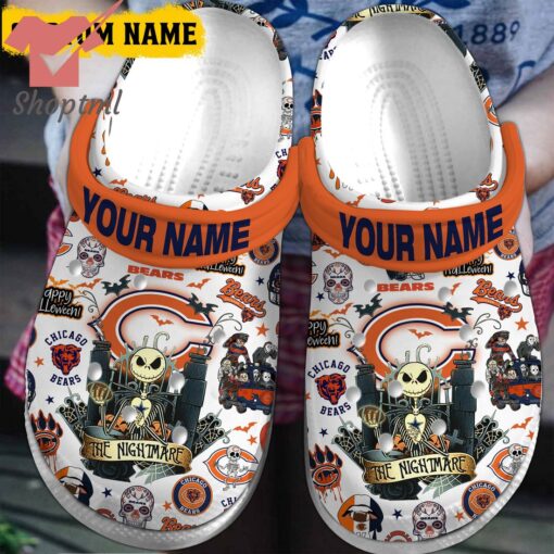 Chicago Bears Happy Halloween Personalized Crocs Clogs Shoes