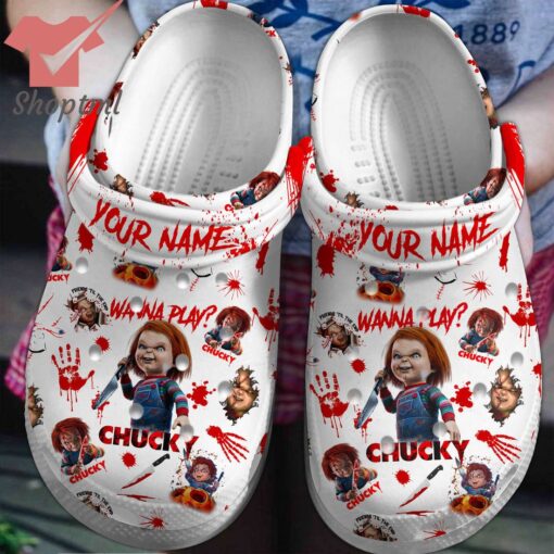 Chucky wanna play custom name crocs clogs