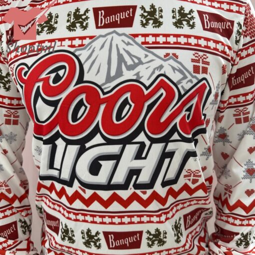 Coors Light Banquet Beer Ugly Christmas Sweater