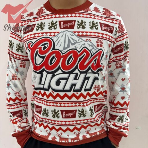 Coors Light Banquet Beer Ugly Christmas Sweater