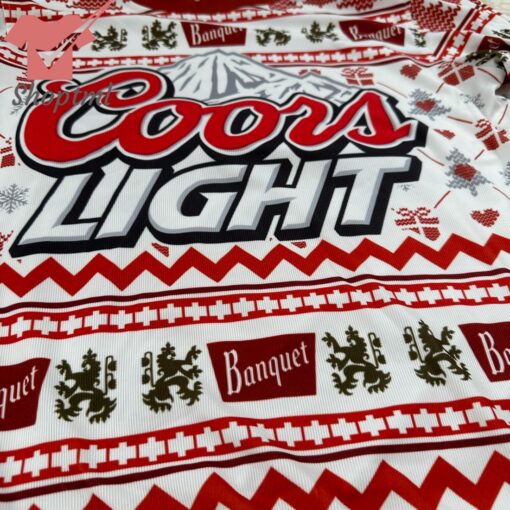 Coors Light Banquet Beer Ugly Christmas Sweater