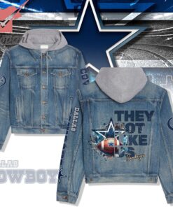 Dallas Cowboys They Not Like Us Hooded Denim Jacket