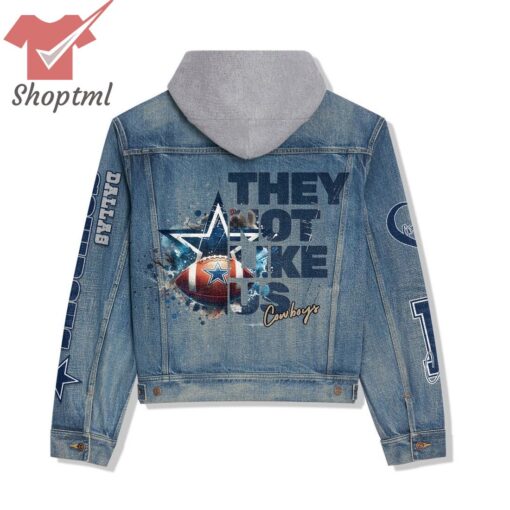 Dallas Cowboys They Not Like Us Hooded Denim Jacket