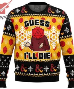 Dungeons & Dragons Guess I’ll Die Ugly Christmas Sweater