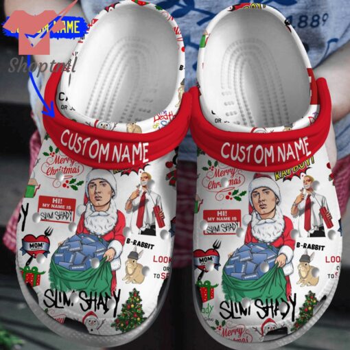 Eminem Slim Shady Merry Christmas Personalized Crocs Clogs Shoes