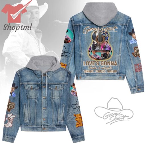 George Strait Love’s Gonna Make It Alright Hooded Denim Jacket