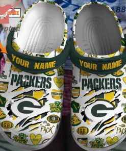 Green Bay Packers 2024 custom name crocs clogs