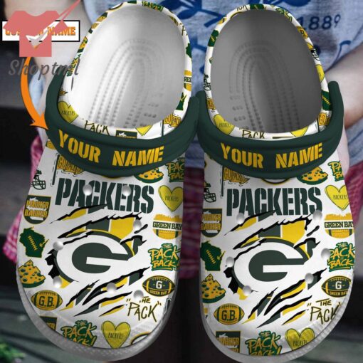 Green Bay Packers 2024 custom name crocs clogs