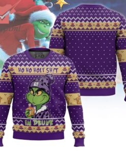 Grinch Drinks Crown Royal Ugly Christmas Sweater