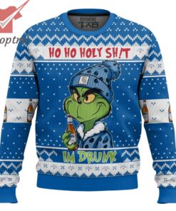 Grinch Drinks Michelob Ultra Ugly Christmas Sweater