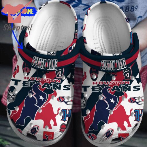 Houston Texans 2024 custom name crocs clogs