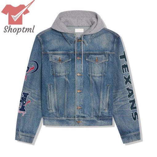 Houston Texas They Not Like Us Hooded Denim Jacket