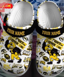 Iowa Hawkeyes 2024 Custom Name Crocs Clogs