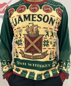 jameson sine metu irish whiskey ugly christmas sweater 3 YDTnL