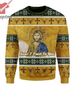 Jesus I Trust In You Ugly Christmas Sweater