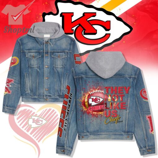 Kansas City Chiefs They Not Like Us Hooded Denim Jacket